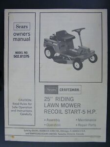 Sears craftsman riding lawn tractor parts