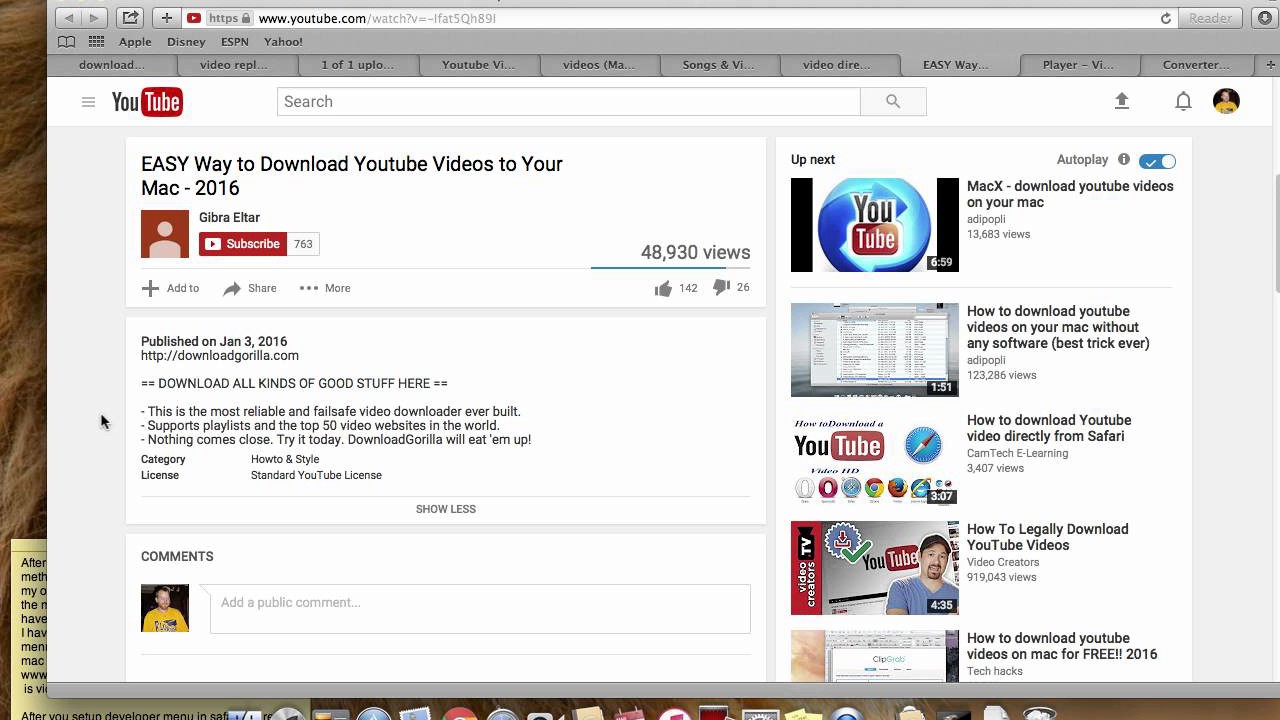 How to download youtube videos on mac